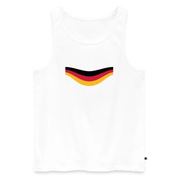 deutschland flagge sport team crew germany farben - Männer Premium Bio Tank Top - Weiß - Vorne - AI Model Male 178 light (178cm)