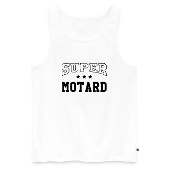 Motard / Moto / Biker / Moto-cross / Motarde - Men's Premium Organic Tank Top - white - Front - Michal (187cm)