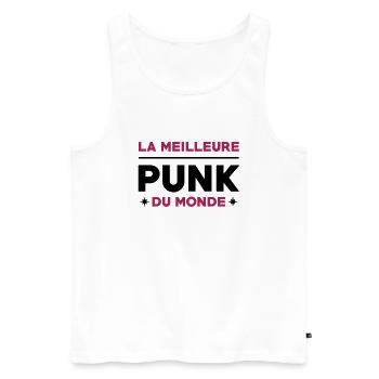 Punk / Rock / Musique / Musicien / Anarchiste - Débardeur bio Premium Homme - blanc - Devant - AI Model Male 178 light (178cm)