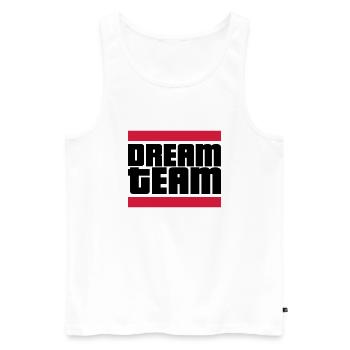 dream team - Männer Premium Bio Tank Top - Weiß - Vorne - AI Model Male 178 light (178cm)