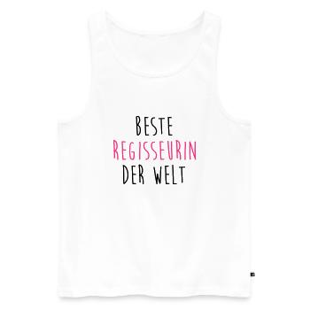Regisseur Regisseurin Produktion Verkäufer Musik - Männer Premium Bio Tank Top - Weiß - Vorne - Michal (187cm)