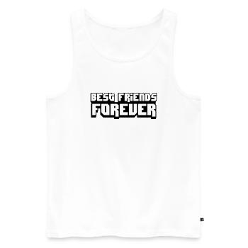 best friends forever - Männer Premium Bio Tank Top - Weiß - Vorne - Michal (187cm)