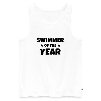 Schwimmen / Schwimmer / Diving / Scuba Diving - Männer Premium Bio Tank Top - Weiß - Vorne - Michal (187cm)