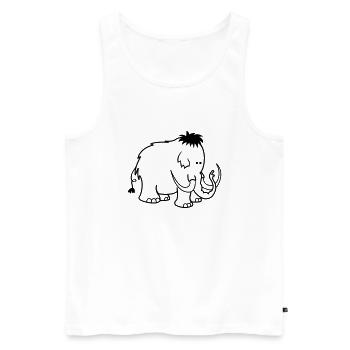 mammut_01 - Männer Premium Bio Tank Top - Weiß - Vorne - Michal (187cm)