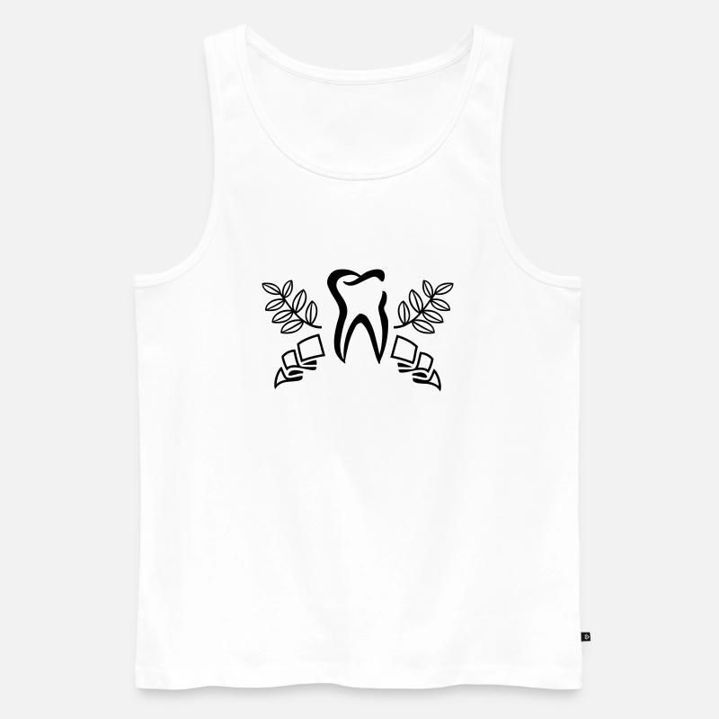 zahn design - Männer Premium Bio Tank Top - Weiß