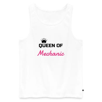 Mechanic Mechanik Mécanique Mécanicien Garage - Men's Premium Organic Tank Top - white - Front - AI Model Male 178 light (178cm)