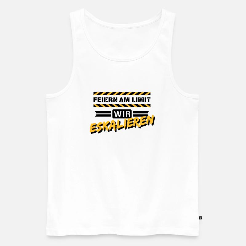 Feiern am Limit - Männer Premium Bio Tank Top - Weiß