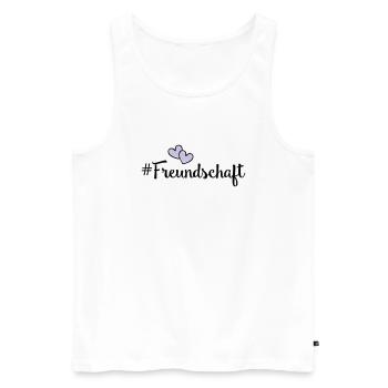 freundschaft herzen - Männer Premium Bio Tank Top - Weiß - Vorne - Michal (187cm)