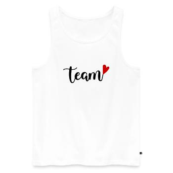 Team - Men's Premium Organic Tank Top - white - Front - AI Model Male 178 light (178cm)