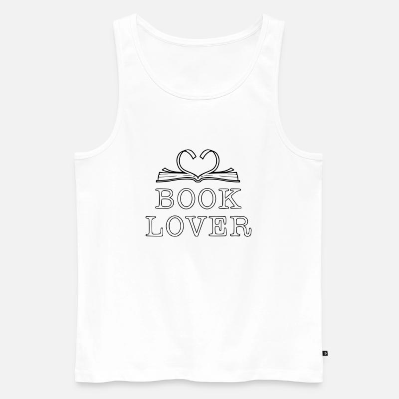 Booklover - Männer Premium Bio Tank Top - Weiß