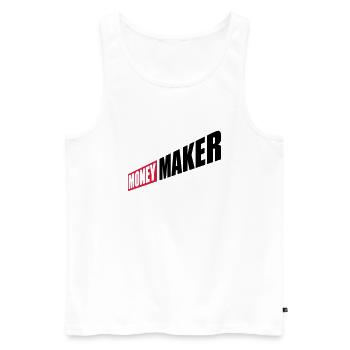 Entrepreneur Money Maker Logo - Men's Premium Organic Tank Top - white - Front - AI Model Male 178 light (178cm)