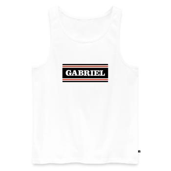 GABRIEL - Débardeur bio Premium Homme - blanc - Devant - AI Model Male 178 light (178cm)