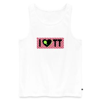 I love Table Tennis Shirt - Men's Premium Organic Tank Top - white - Front - AI Model Male 178 light (178cm)