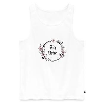 Big Sister - Männer Premium Bio Tank Top - Weiß - Vorne - Michal (187cm)