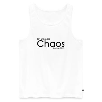 chaos - Männer Premium Bio Tank Top - Weiß - Vorne - Michal (187cm)