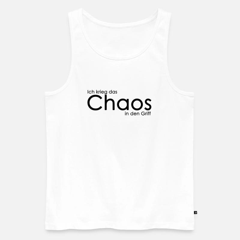 chaos - Männer Premium Bio Tank Top - Weiß