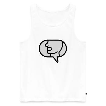 Kommunizieren Icon reden Sprechblase - Männer Premium Bio Tank Top - Weiß - Vorne - AI Model Male 178 light (178cm)