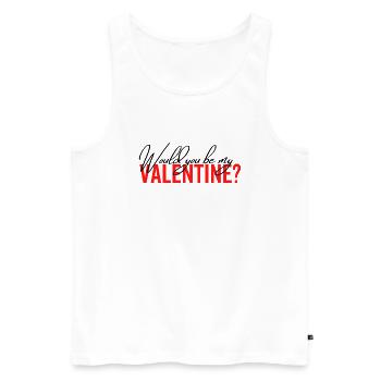 Seriez-vous mon Valentin - Débardeur bio Premium Homme - blanc - Devant - Michal (187cm)