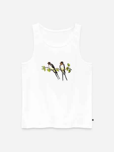 Oiseaux - Débardeur bio Premium Homme - blanc