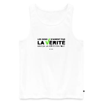 Vérité - Débardeur bio Premium Homme - blanc - Devant - Michal (187cm)