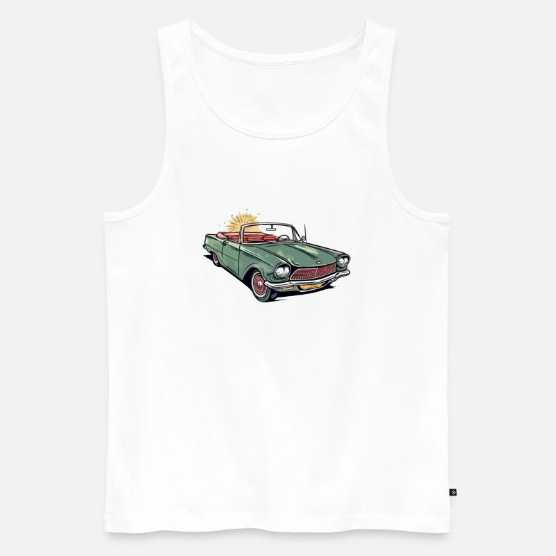 Französisches Cabriolet - Männer Premium Bio Tank Top - Weiß