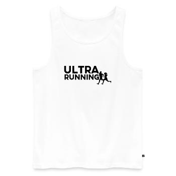 Ultra en cours d’exécution - Débardeur bio Premium Homme - blanc - Devant - AI Model Male 178 light (178cm)