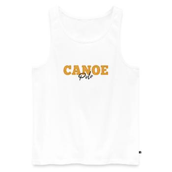 Bannière de slogan de canoë-polo - Kanupolo - Débardeur bio Premium Homme - blanc - Devant - Michal (187cm)