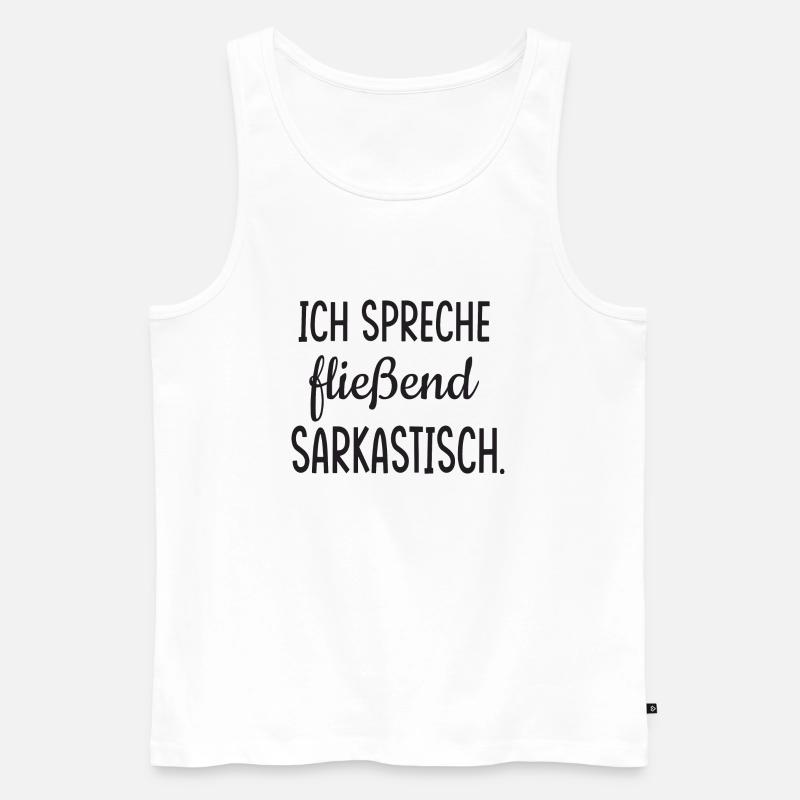 Sarkasmus - Männer Premium Bio Tank Top - Weiß