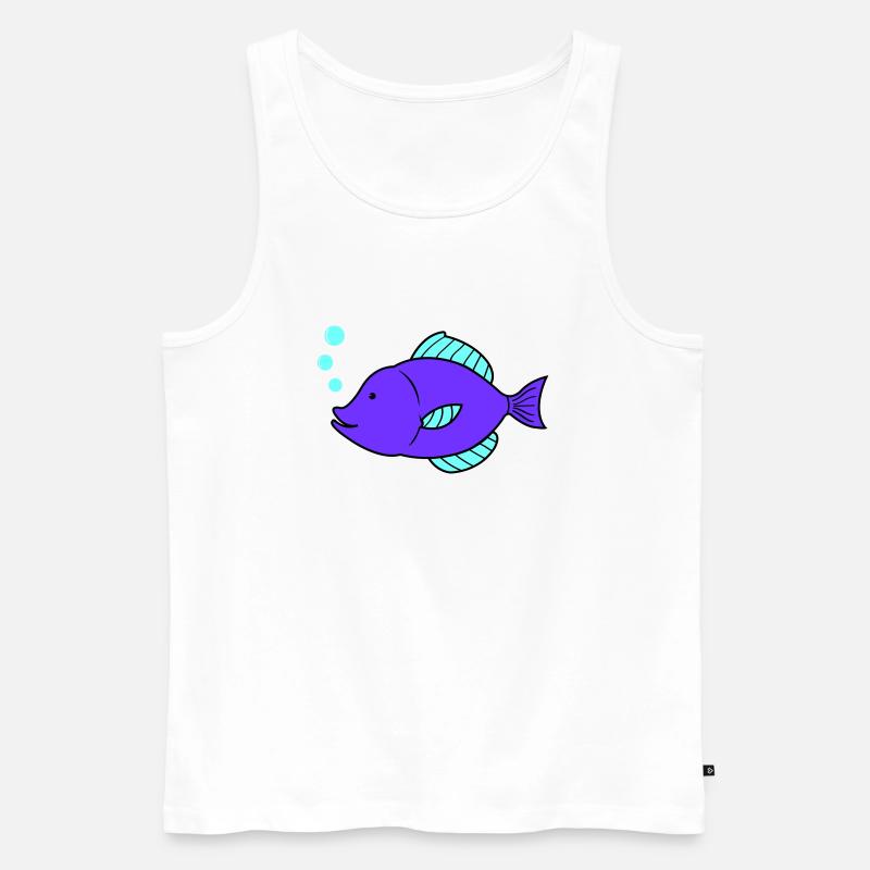 fisch comic - Männer Premium Bio Tank Top - Weiß