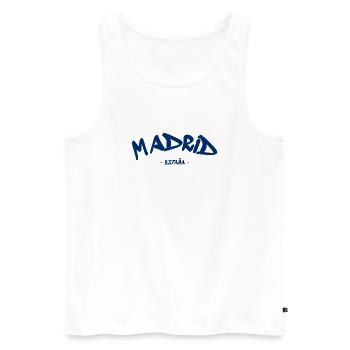 Madrid - España - Spain - Spain - Men's Premium Organic Tank Top - white - Front - AI Model Male 178 light (178cm)