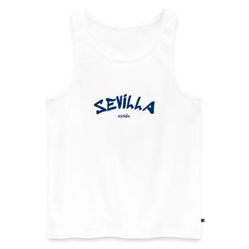 Sevilla - España - Spain - Spain - Men's Premium Organic Tank Top - white - Front - Michal (187cm)