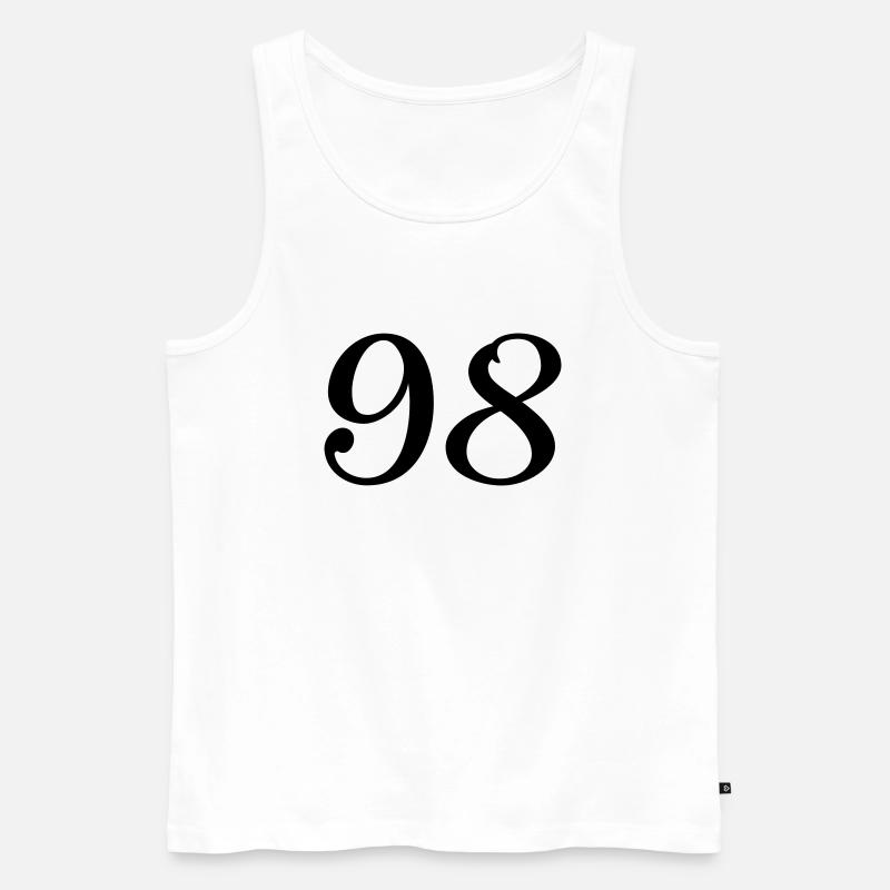 98 - Männer Premium Bio Tank Top - Weiß