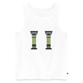 antike säule 2 - Männer Premium Bio Tank Top - Weiß - Vorne - Michal (187cm)
