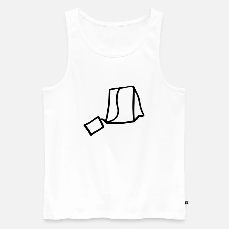 Teebeutel - Männer Premium Bio Tank Top - Weiß