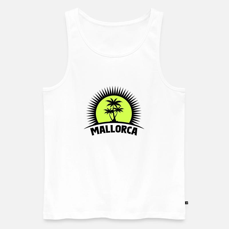 mallorca - Männer Premium Bio Tank Top - Weiß