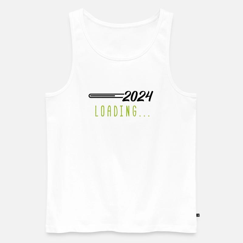 2024 loading - Männer Premium Bio Tank Top - Weiß