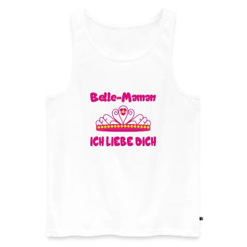 Belle Maman ich liebe dich - Débardeur bio Premium Homme - blanc - Devant - Michal (187cm)
