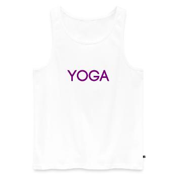 Yoga - Meditation - Mental Recovery - Relax - Men's Premium Organic Tank Top - white - Front - Michal (187cm)