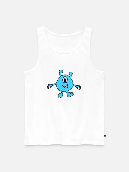 monster alien - Männer Premium Bio Tank Top - Weiß