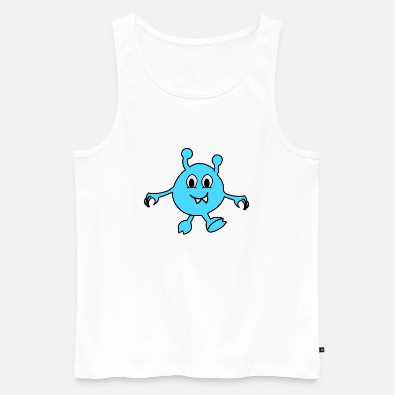 monster alien - Männer Premium Bio Tank Top - Weiß