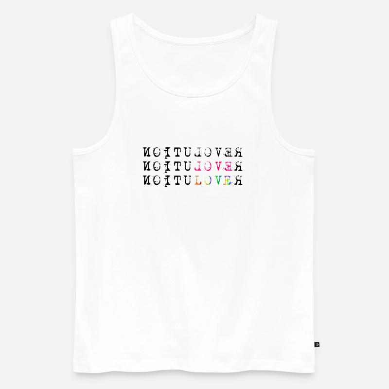 Evolution of Revolution - Männer Premium Bio Tank Top - Weiß