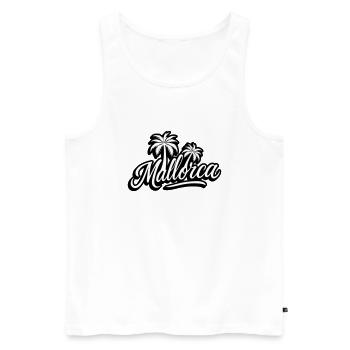 Palmiers de Majorque - Débardeur bio Premium Homme - blanc - Devant - Michal (187cm)