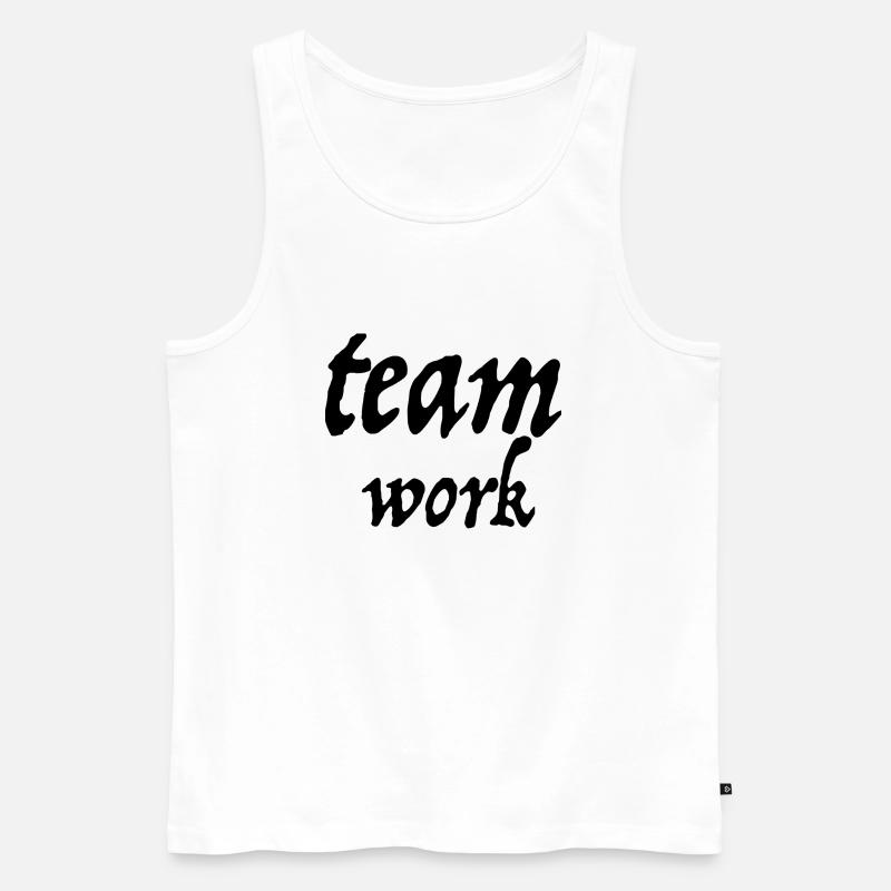 team work - Männer Premium Bio Tank Top - Weiß