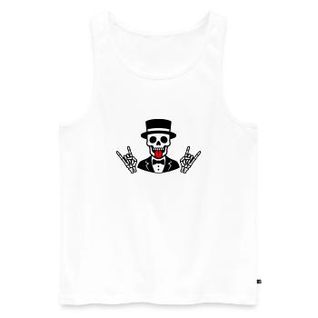 Groom Squelette - Débardeur bio Premium Homme - blanc - Devant - Michal (187cm)