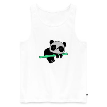 Panda - Débardeur bio Premium Homme - blanc - Devant - Michal (187cm)
