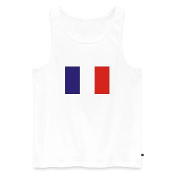 Frankreich - Männer Premium Bio Tank Top - Weiß - Vorne - AI Model Male 178 light (178cm)