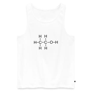Alcohol - Men's Premium Organic Tank Top - white - Front - AI Model Male 178 light (178cm)