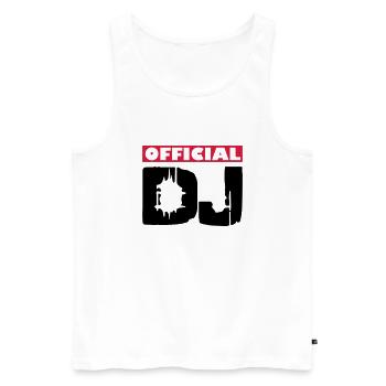 DJ - Débardeur bio Premium Homme - blanc - Devant - AI Model Male 178 light (178cm)