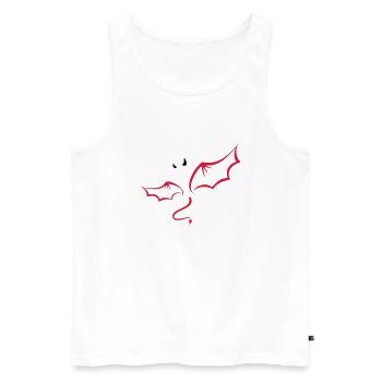 Teufel - Männer Premium Bio Tank Top - Weiß - Vorne - AI Model Male 178 light (178cm)
