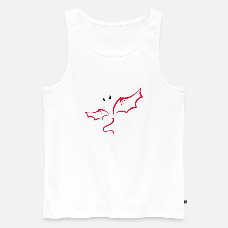 Teufel - Männer Premium Bio Tank Top - Weiß